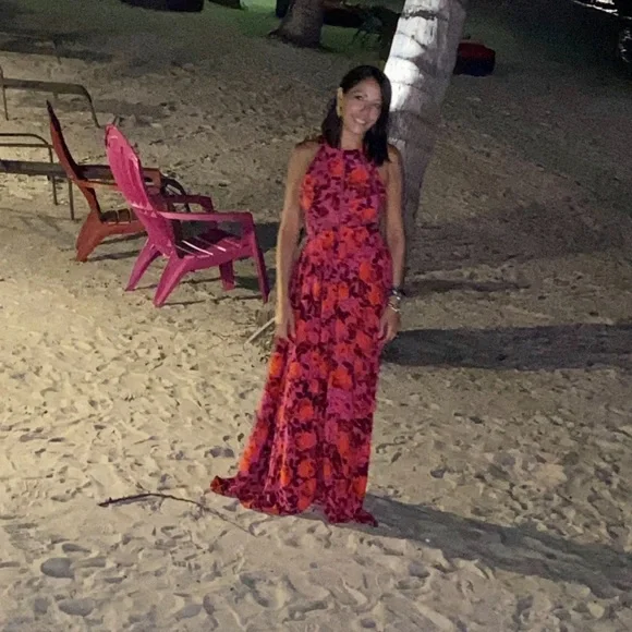 Abel The Label | Dresses | Abel The Label Small Pink Maxi Dress Halal Tie |  Poshmark